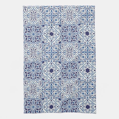 Blue Portuguese Tiles Kitchen Towel