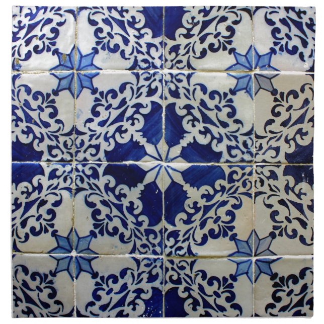 Blue, Portuguese Tiles Napkin (Front)