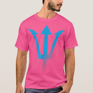 Blue Poseidon Symbol Trident Ancient Lord Greece K T-Shirt