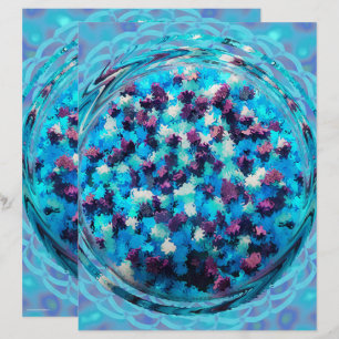 Blue Potpourri Scrapbook Paper 2-Sided Page