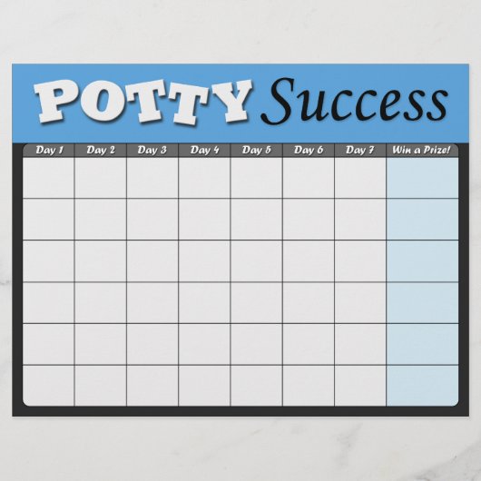 Blue Potty Training Success Charts (Front)
