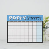Blue Potty Training Success Charts (Standing Front)