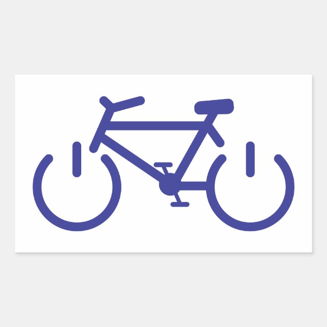 Blue Power Bike Rectangular Sticker (Front)