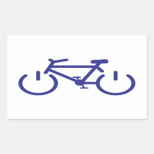 Blue Power Bike Rectangular Sticker