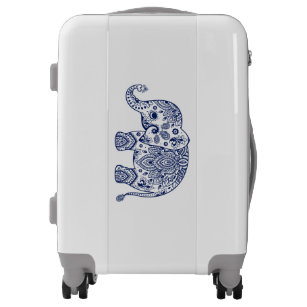 luggage with elephant prints