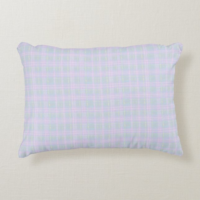  Blue Praire Plaid Accent Pillow (Front)