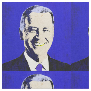 Blue President Biden Pop Art Fabric