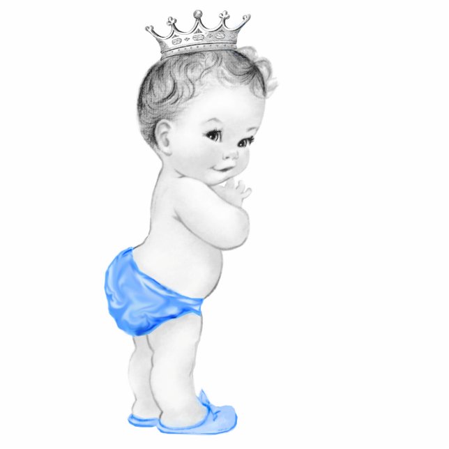 Blue Prince Baby Boy Shower Cutout (Front)