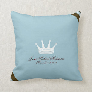 Blue Prince Crown Custom Baby Pillow