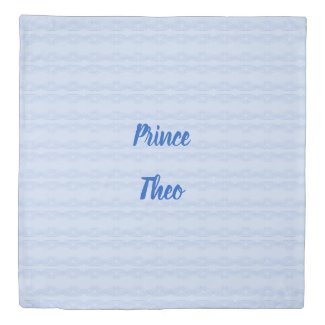Blue Prince Crown Tiara Custom Name Kids Duvet