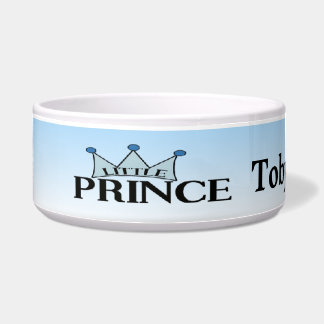 Blue Prince personalized Crown Dog Bowl