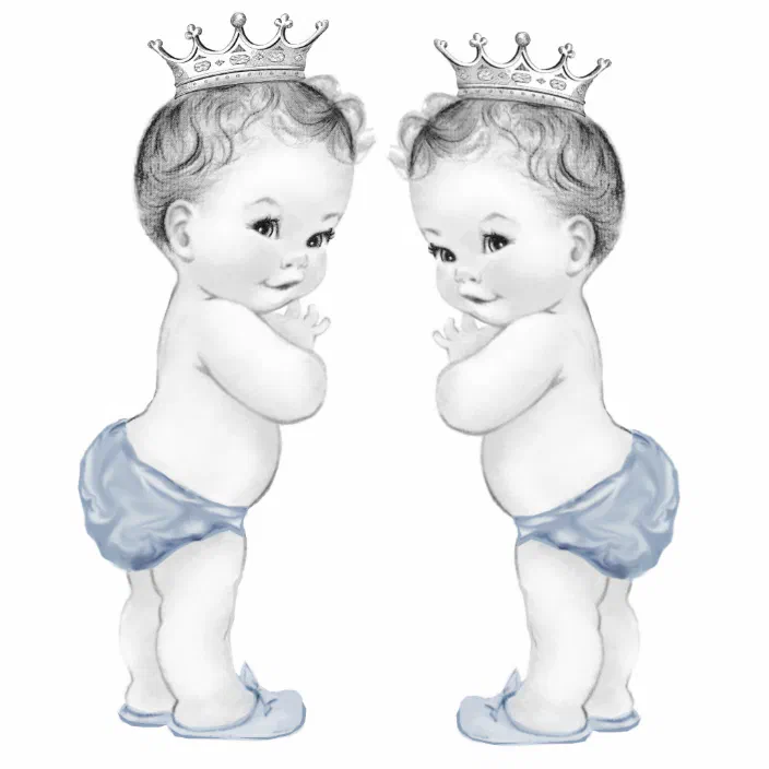Download Blue Prince Twin Boy Baby Shower Statuette Zazzle Com