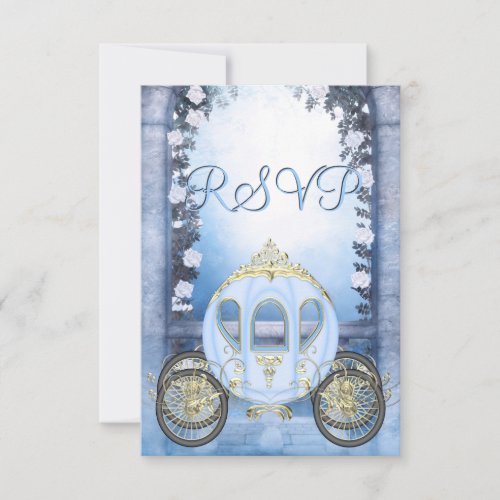 Blue Princess Carriage Enchanted RSVP