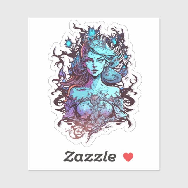 Blue Princess Sticker (Sheet)