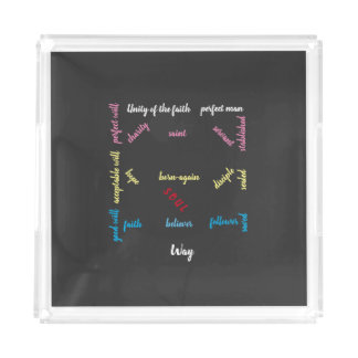 Blue print to perfection. acrylic tray