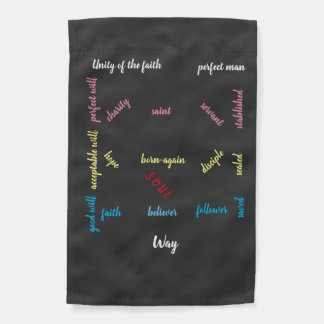 Blue print to perfection. garden flag