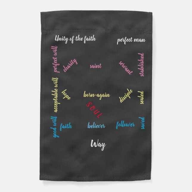 Blue print to perfection. garden flag (Front)