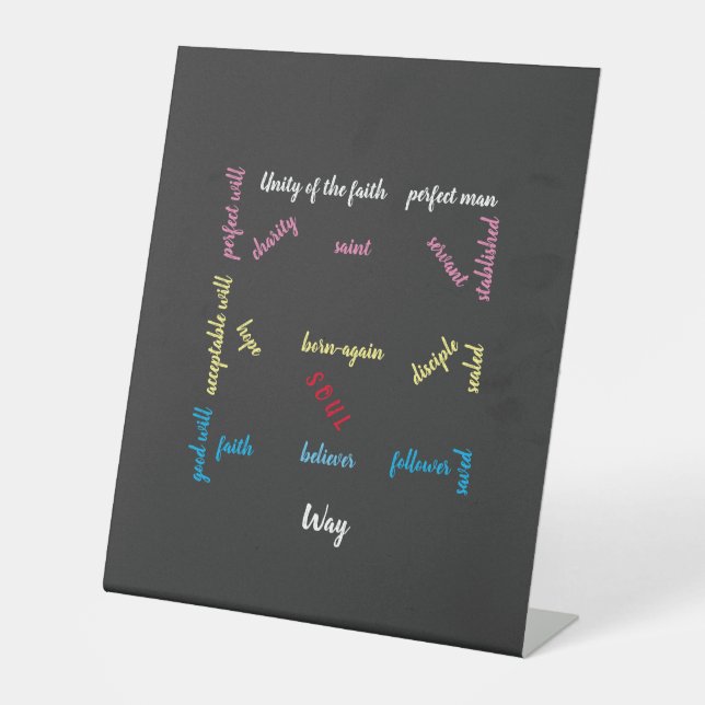 Blue print to perfection. pedestal sign (Front)