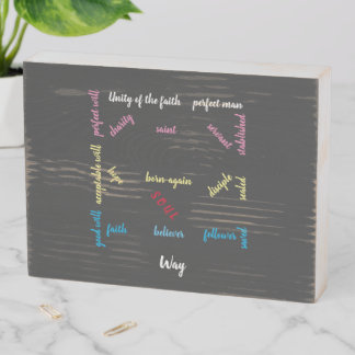 Blue print to perfection. wooden box sign