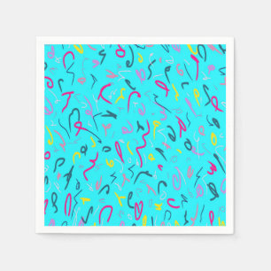 Blue Print with 90s Vibes  Napkins