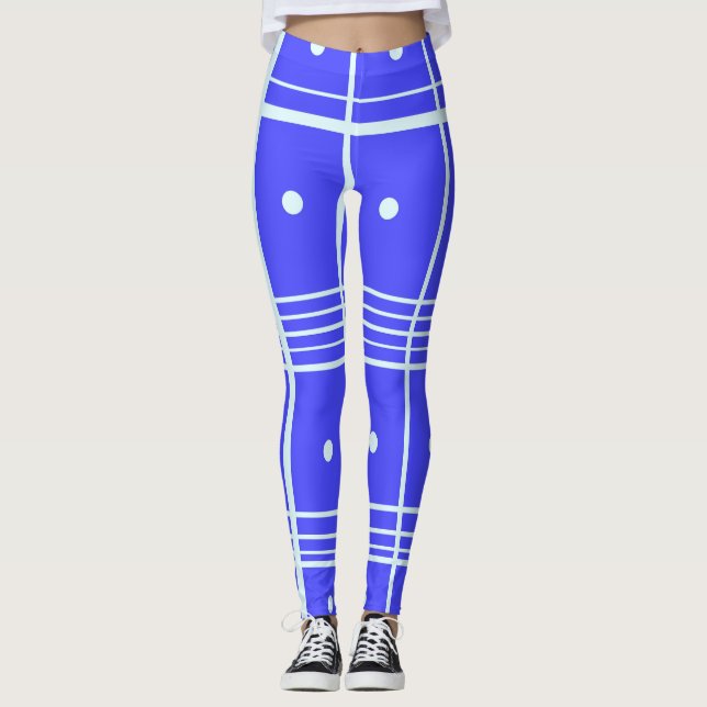 Blue printed leggings (Front)