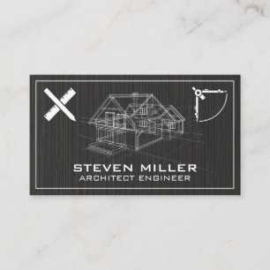 Blue Prints Architect Tools Construction Business Card