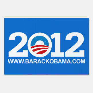 Blue Pro-Obama 2012 Elections Yard Sign