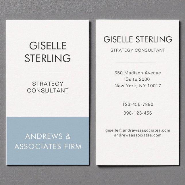 Blue Professional Corporate Modern Elegant Business Card (Creator Uploaded)
