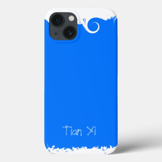 Blue Professional Elegant Modern Case-Mate iPhone Case (Back)