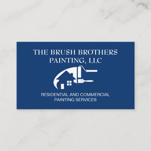 Blue Professional House Painter Business Card