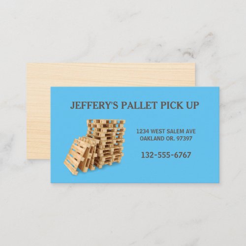 Blue Professional Wood Pallet Crate Business Card