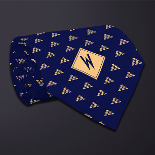 Blue Project Manager Flowchart Neck Tie
