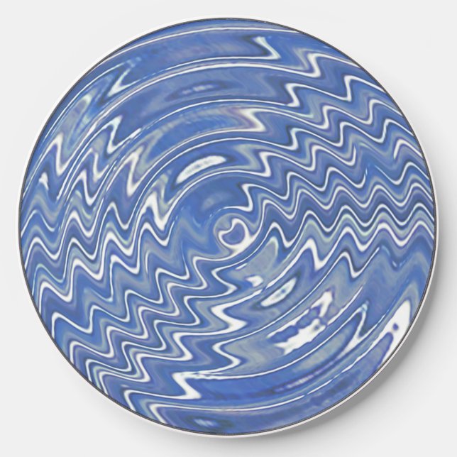 Blue psychedelic Wireless recharger (Front)