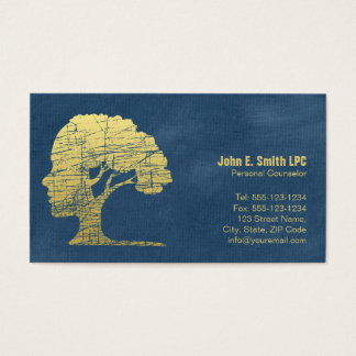 Blue Psychologist Personal Counselor Appointment Business Card