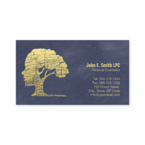 Blue Psychologist Personal Counselor Appointment Card