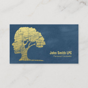 Blue Psychology Personal Counselor Appointment Card