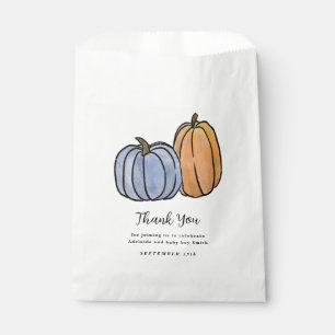 Blue Pumpkin Baby Boy Shower Favor  Bag