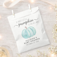 Blue Pumpkin Baby Boy Shower Thank You Favor Bag