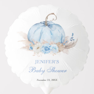 Blue Pumpkin Baby Shower Balloon