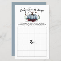 Blue Pumpkin Baby Shower Bingo Game