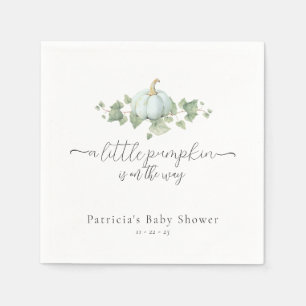 Blue Pumpkin Baby Shower Napkins