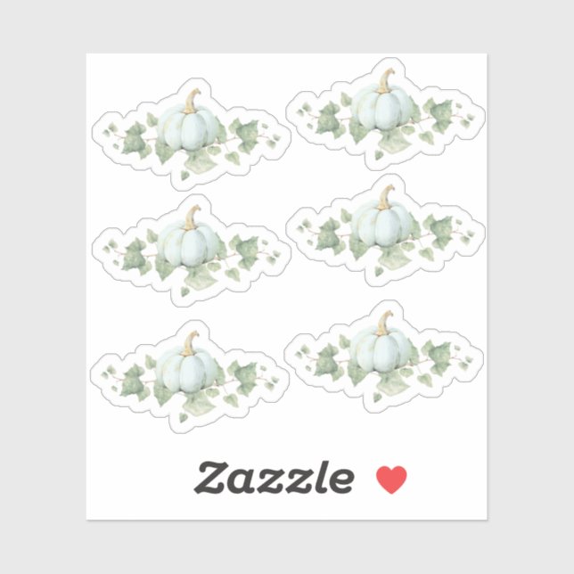 Blue Pumpkin Baby Shower Party Decor Sticker Sheet (Sheet)