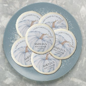 Blue Pumpkin Fall Baby Shower Sugar Cookie