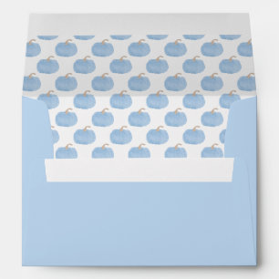 Blue Pumpkin Fall Envelope with Liner