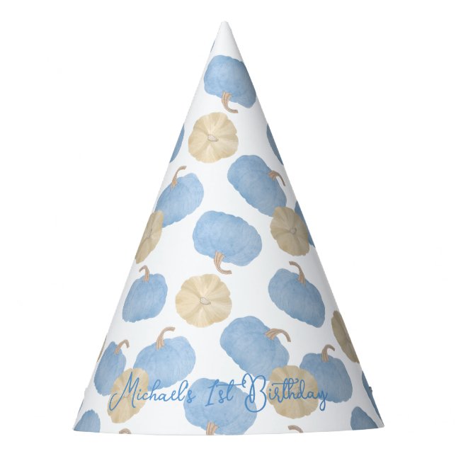 Blue Pumpkin First Birthday Hats (Front)