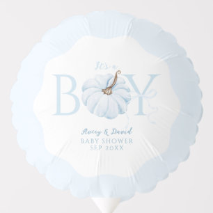 Blue Pumpkin It's a Boy Modern Fall Baby Shower Balloon