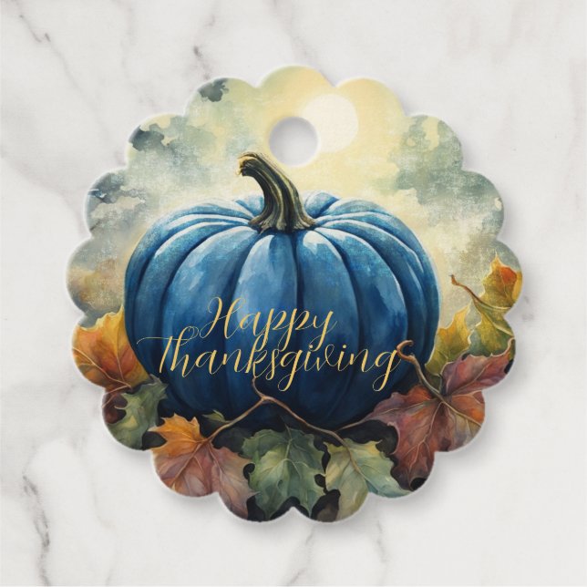 Blue Pumpkin -  Packaging Favor Tags (Front)