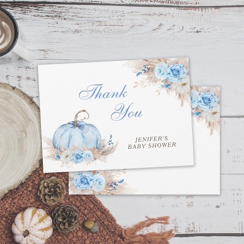 Blue Pumpkin Thank you card