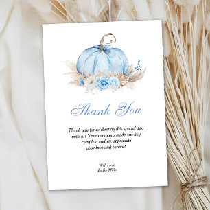 Blue Pumpkin Thank you card