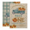 Blue Pumpkin Truck 1st Birthday Invitation